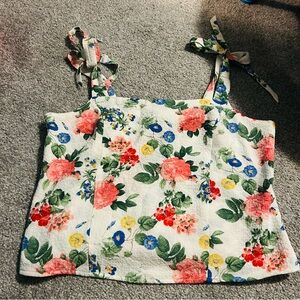 Old Navy Floral Camisole with Tied Straps